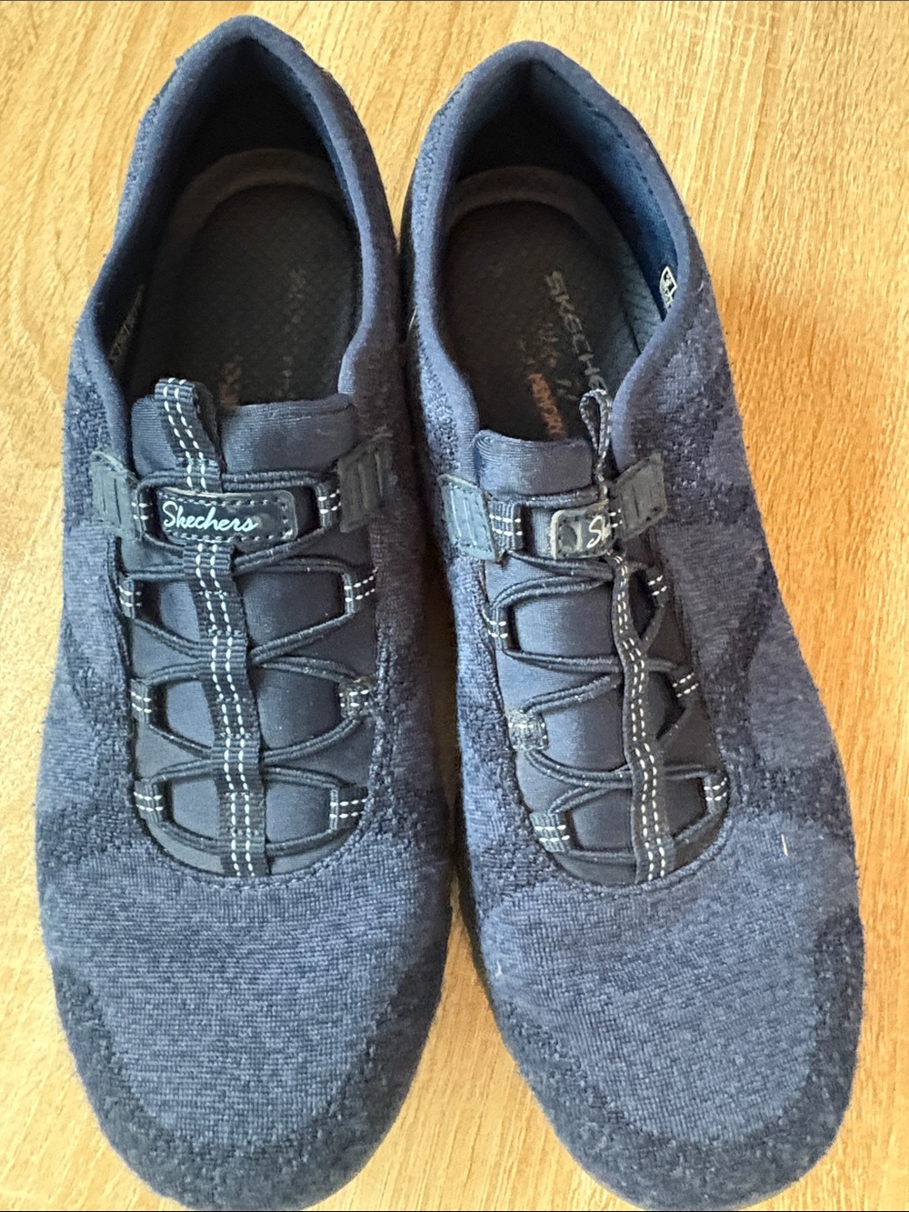 Skechers Women’ Navy Slip-On Knit Casual Shoes